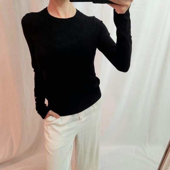 Zara Tops - Zara Classic Black Long Sleeve Top